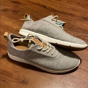 TOMS Grey Chambray Canvas Sneakers